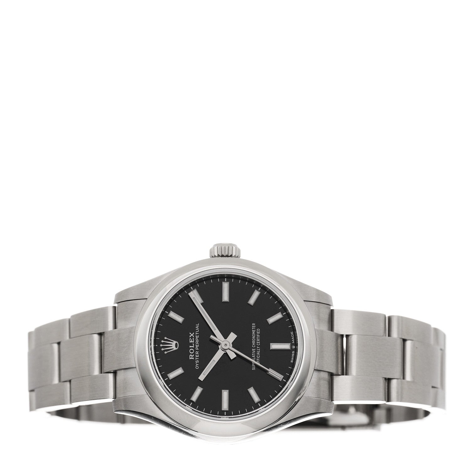 Rolex Stainless Steel 31mm Oyster Perpetual Watch Bright Black 277200 2 of 5