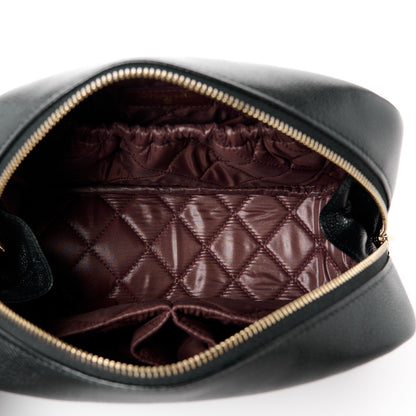 Chanel Caviar Quilted Medium Curvy Pouch Cosmetic Case Black 5 of 11