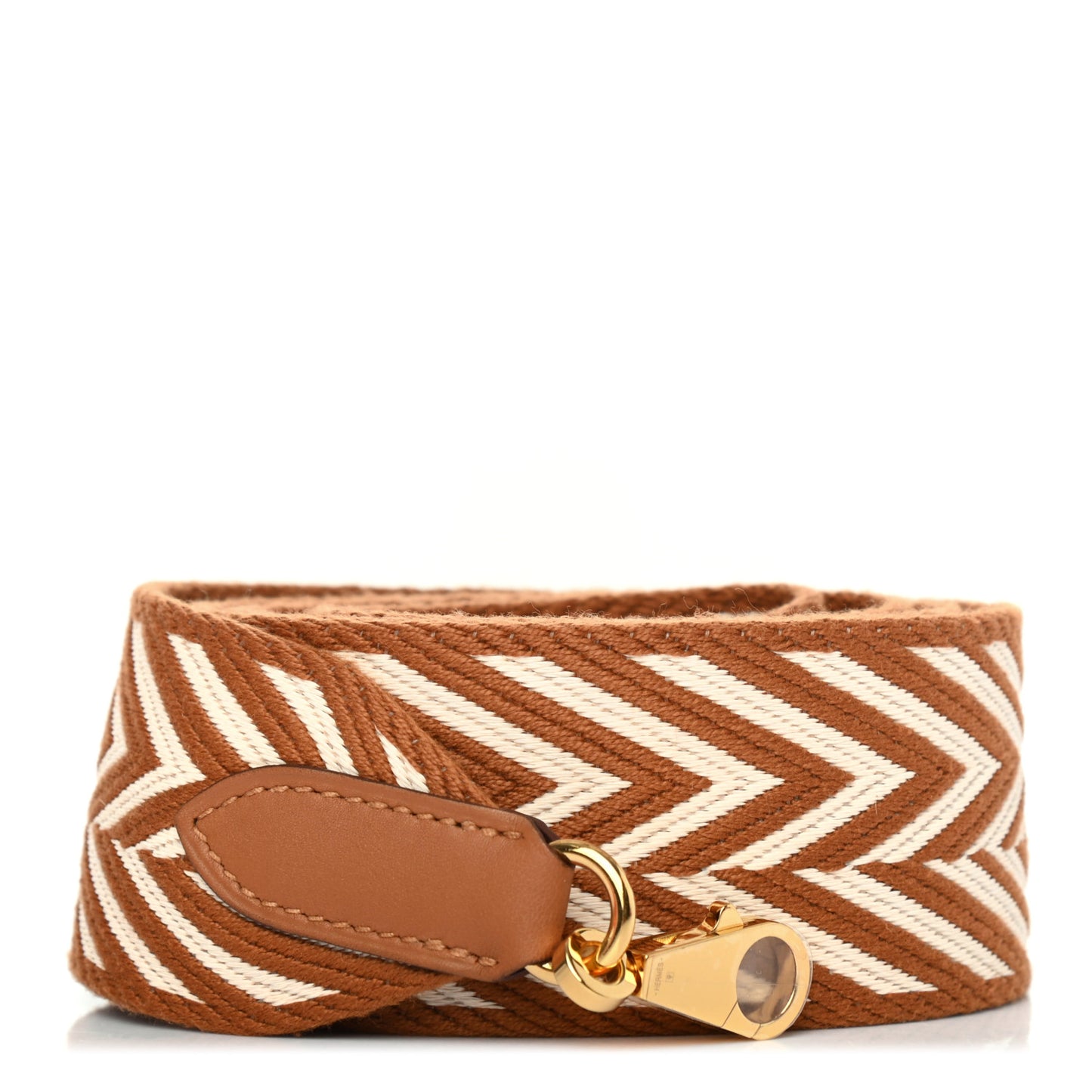 Toile Swift 50mm Sangle ZigZag Shoulder Strap Gold White