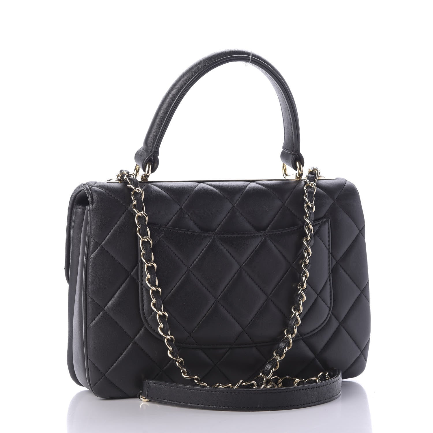 Chanel Lambskin Quilted Small Trendy CC Dual Handle Flap Bag Black 3 of 9