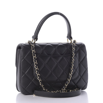 Chanel Lambskin Quilted Small Trendy CC Dual Handle Flap Bag Black 3 of 9