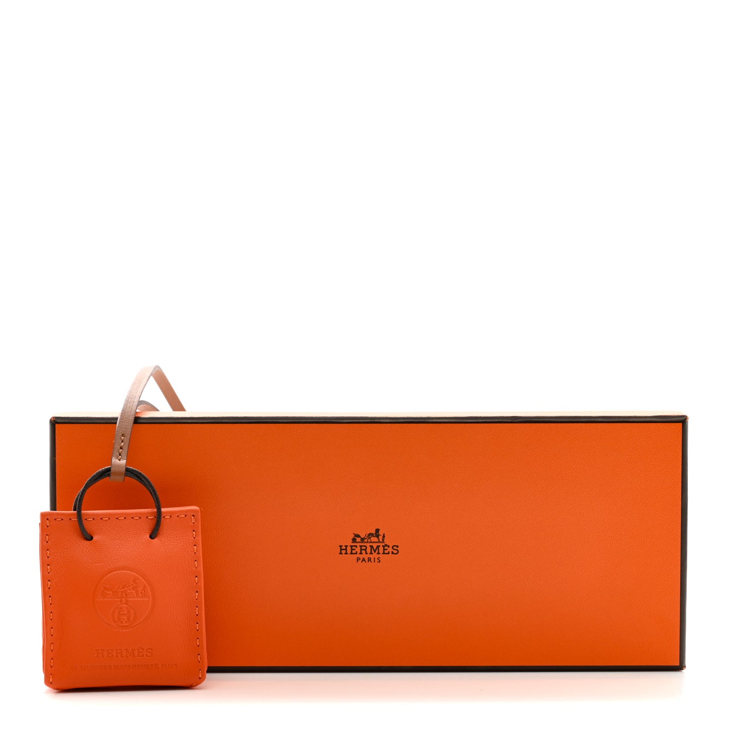 Milo Lambskin Swift Shopping Bag Charm Feu Gold
