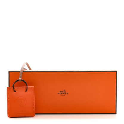 Hermes Milo Lambskin Swift Shopping Bag Charm Feu Gold 5 of 5