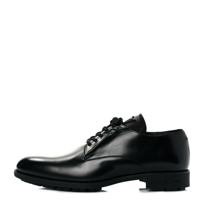 Louis Vuitton Calfskin Mens Derby LV Harness Shoes 7.5 Black 1 of 10