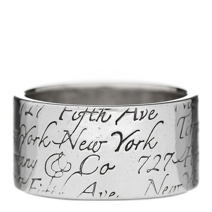 Tiffany Sterling Silver 10mm Notes Wide Ring 53 6.5 1 of 5
