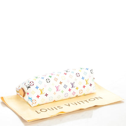 Louis Vuitton Monogram Multicolor Cosmetic Pouch White Litchi 4 of 7