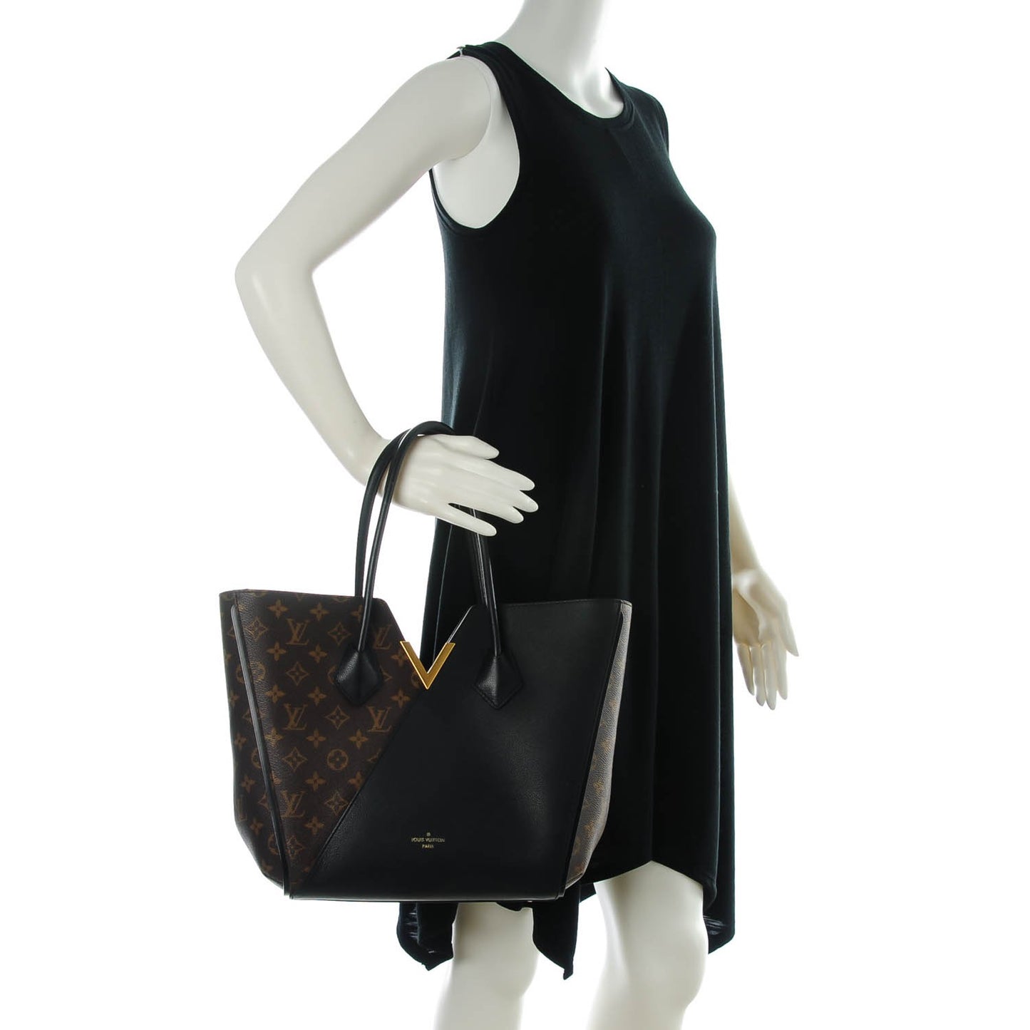 Calfskin Monogram Kimono Tote Black