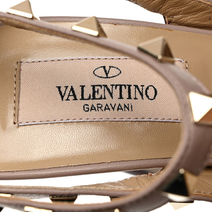 Valentino Garavani Calfskin Nappa Rockstud Ankle Strap 100mm Pumps 38 Rubin Poudre 6 of 9