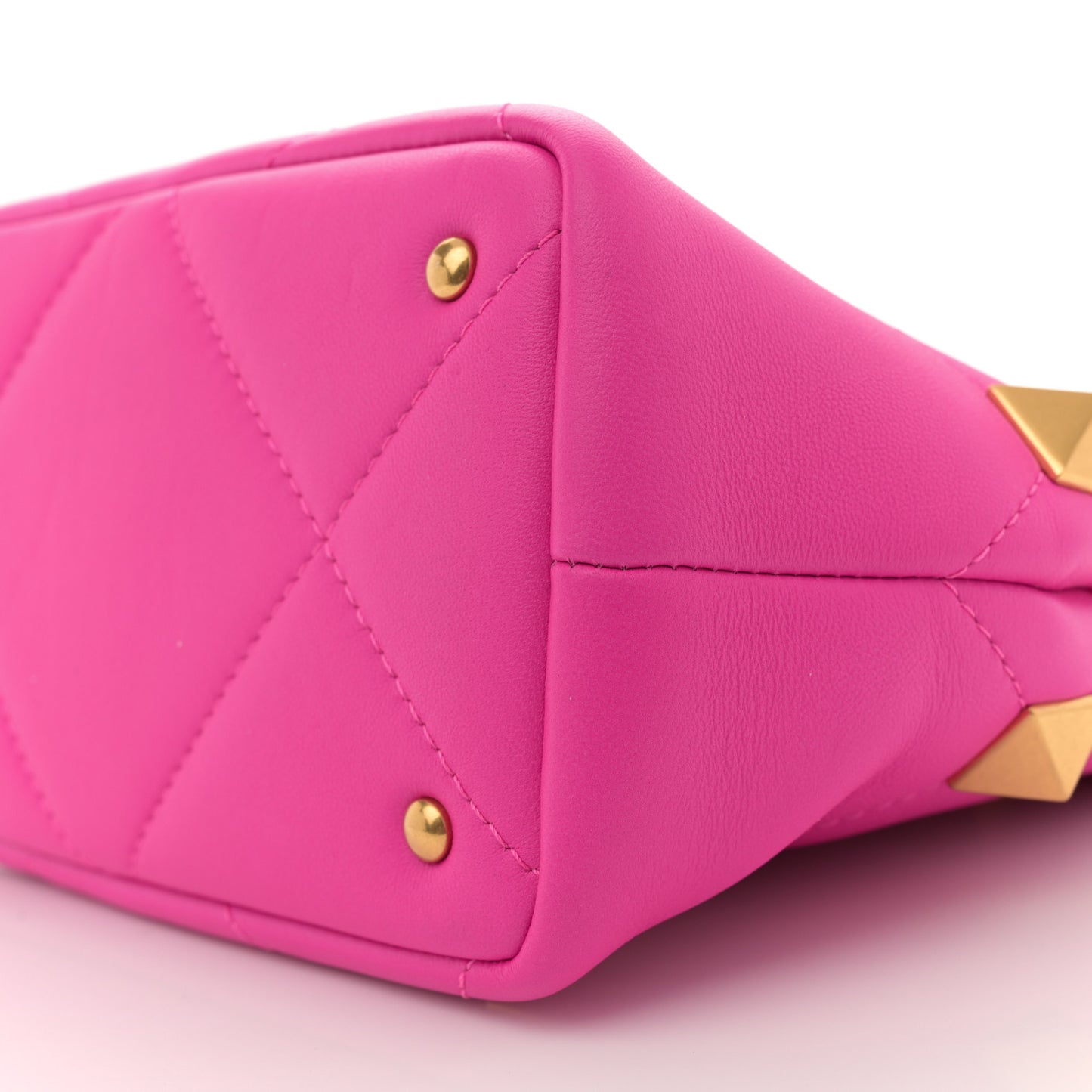 Nappa Small Roman Stud The Handle Bag Pink PP