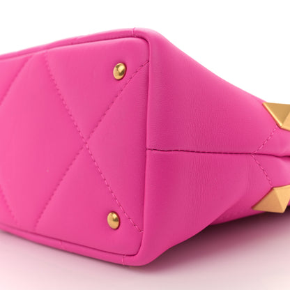 Valentino Garavani Nappa Small Roman Stud The Handle Bag Pink PP 9 of 9