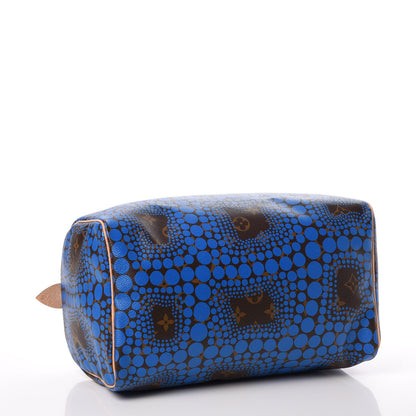 Louis Vuitton Monogram Kusama Town Speedy 30 Blue 4 of 7