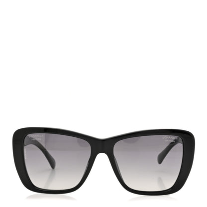 Chanel Acetate Polarized Butterfly Sunglasses 71548A Black 2 of 7