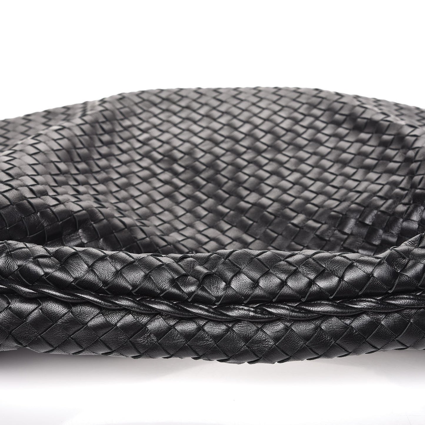 Nappa Intrecciato Large Hobo Nero Black