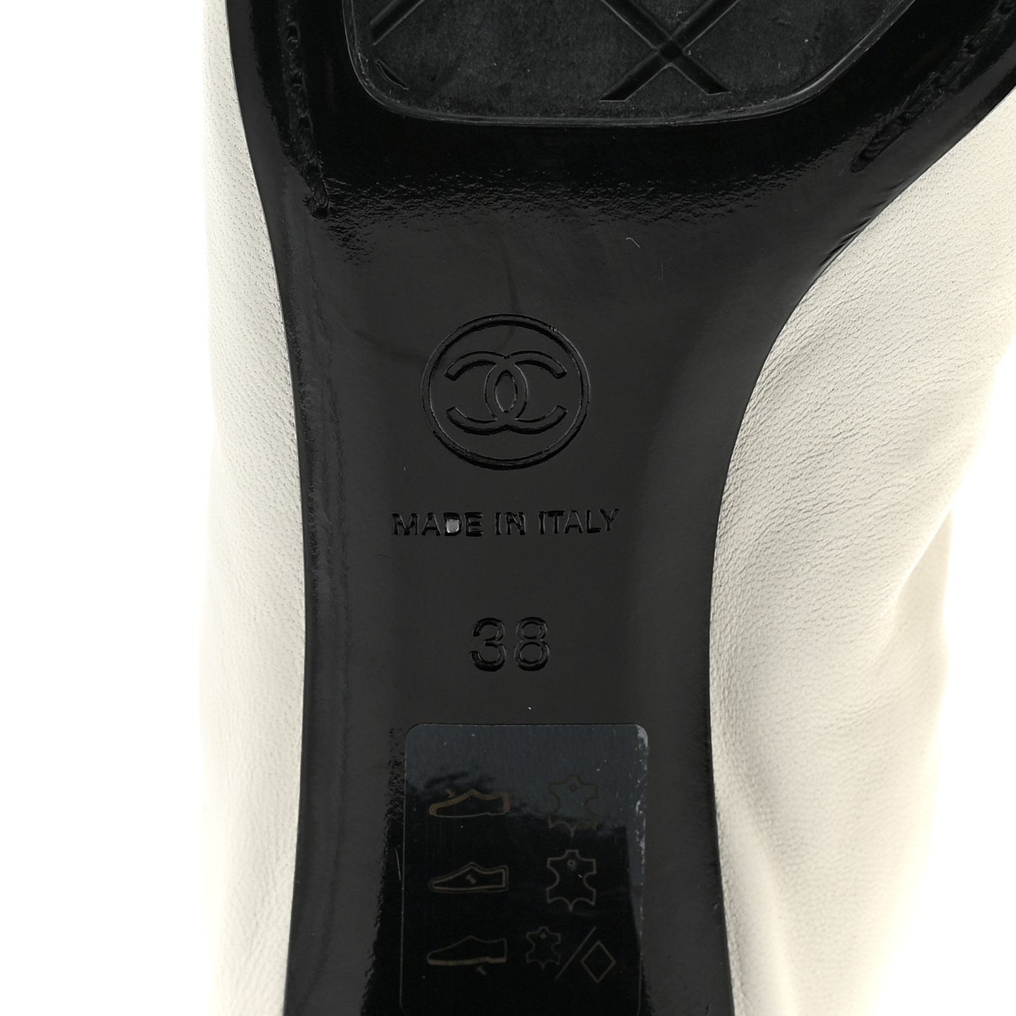 Lambskin Patent Cap Toe Over the Knee Boots 38 White