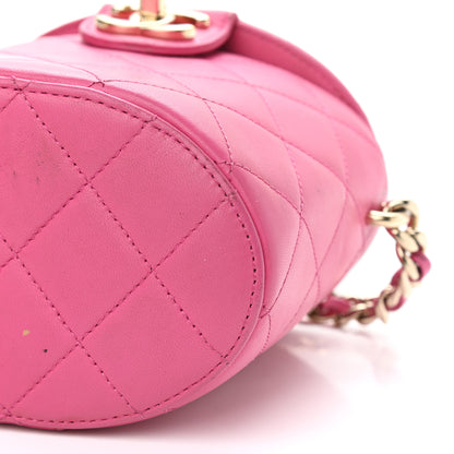 Chanel Lambskin Resin Elegant Chain Vanity Case Dark Pink 9 of 15
