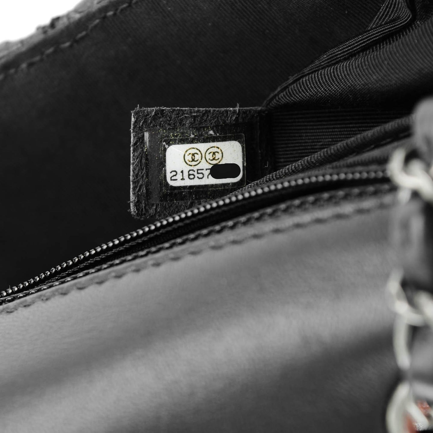 Lambskin Embroidered Mini Flap Black