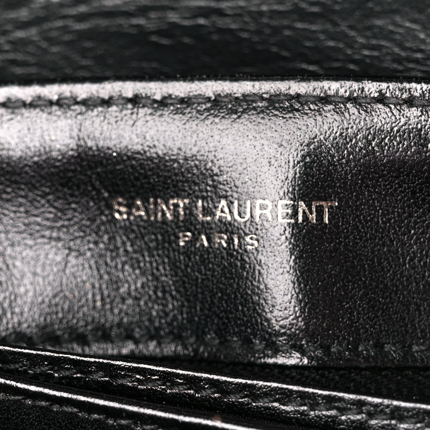 Calfskin Y Quilted Monogram Monochrome Toy Loulou Crossbody Bag Black