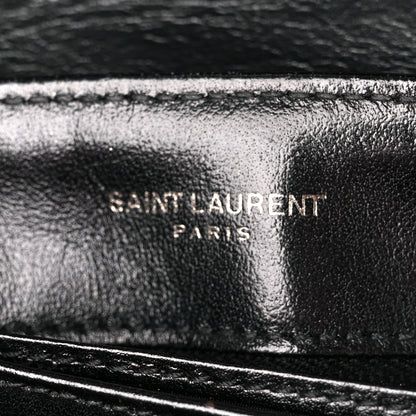 Saint Laurent Calfskin Y Quilted Monogram Monochrome Toy Loulou Crossbody Bag Black 6 of 11