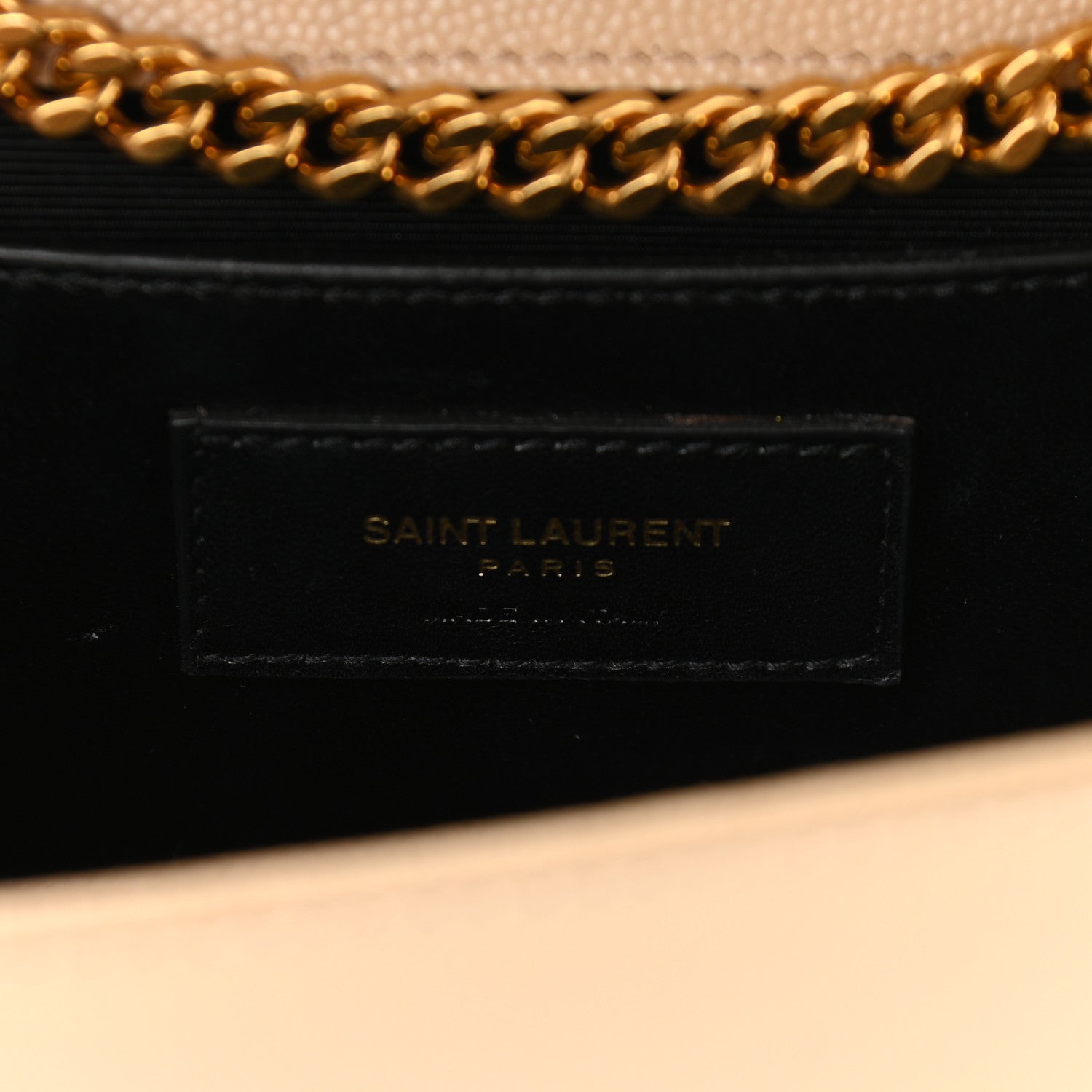 Saint Laurent Grain De Poudre Medium Monogram Kate Satchel Dark Beige 6 of 10