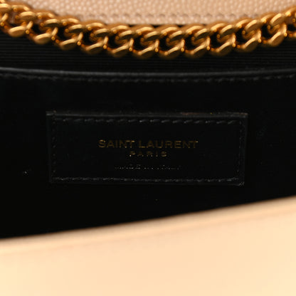 Saint Laurent Grain De Poudre Medium Monogram Kate Satchel Dark Beige 6 of 10