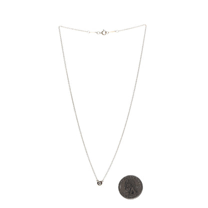 Tiffany 18K Rose Gold Diamond .10ct Elsa Peretti Diamonds by the Yard Pendant Necklace 2 of 5