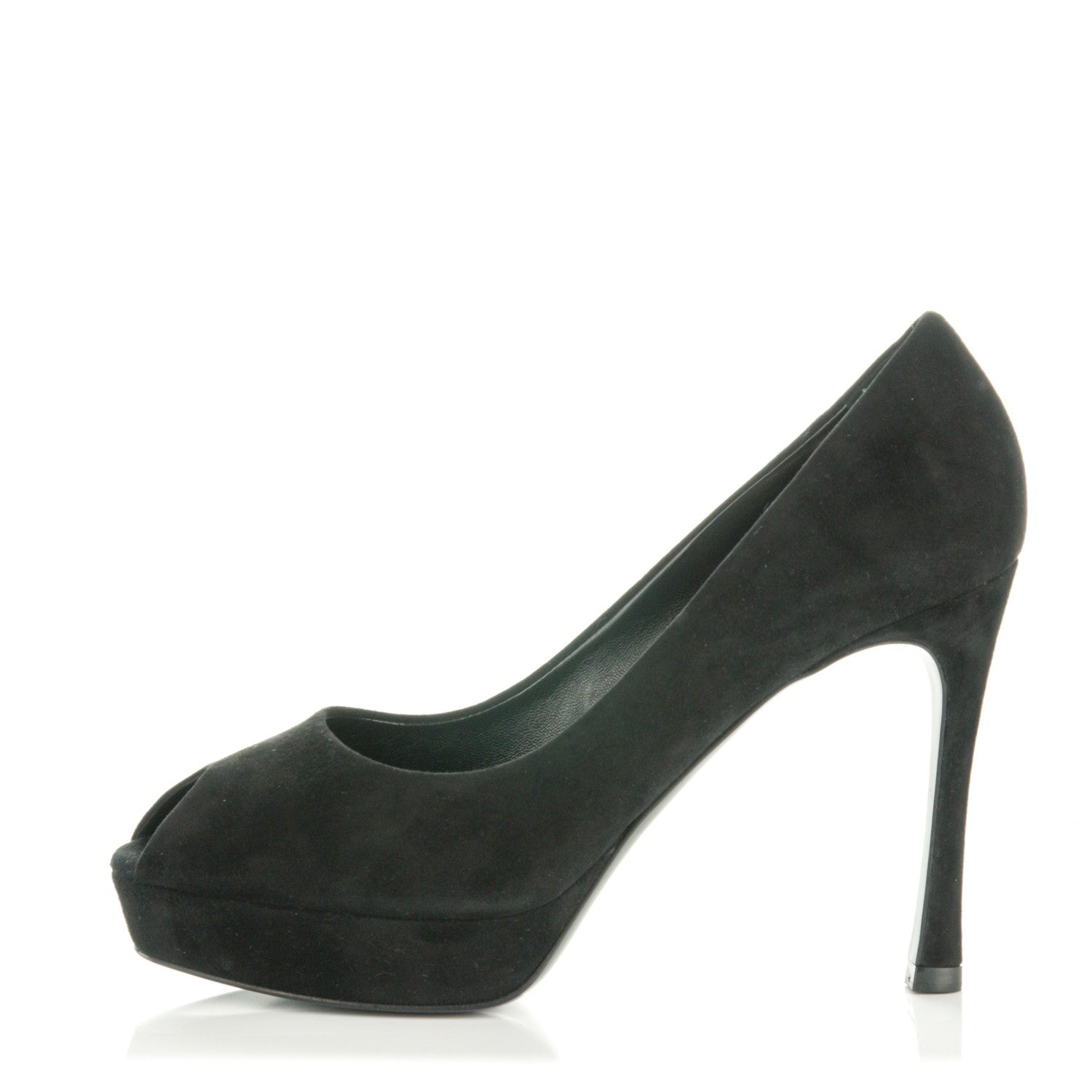 Saint Laurent Suede Palais 80 Platform Pumps 37.5 Nero Black 1 of 7