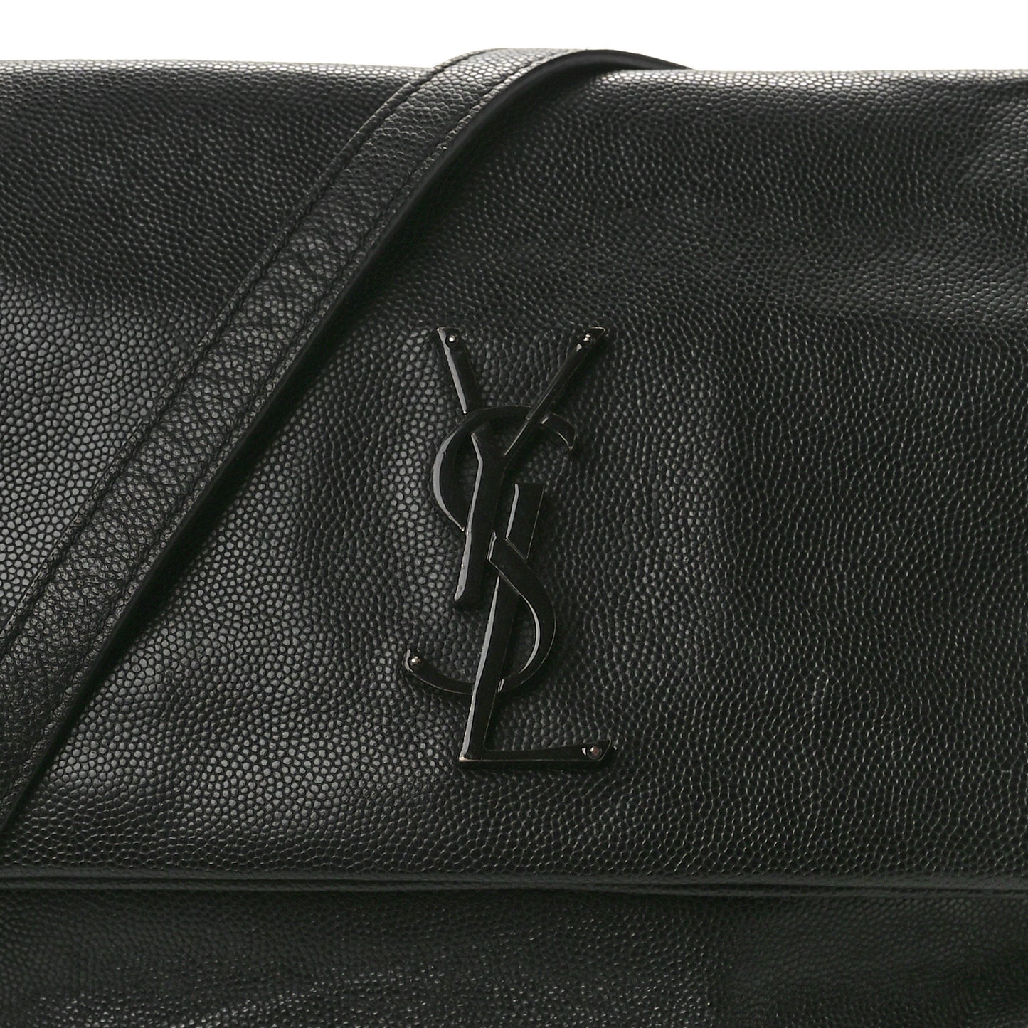 Grain De Poudre Medium West Hollywood Monogram Fold-Over Black
