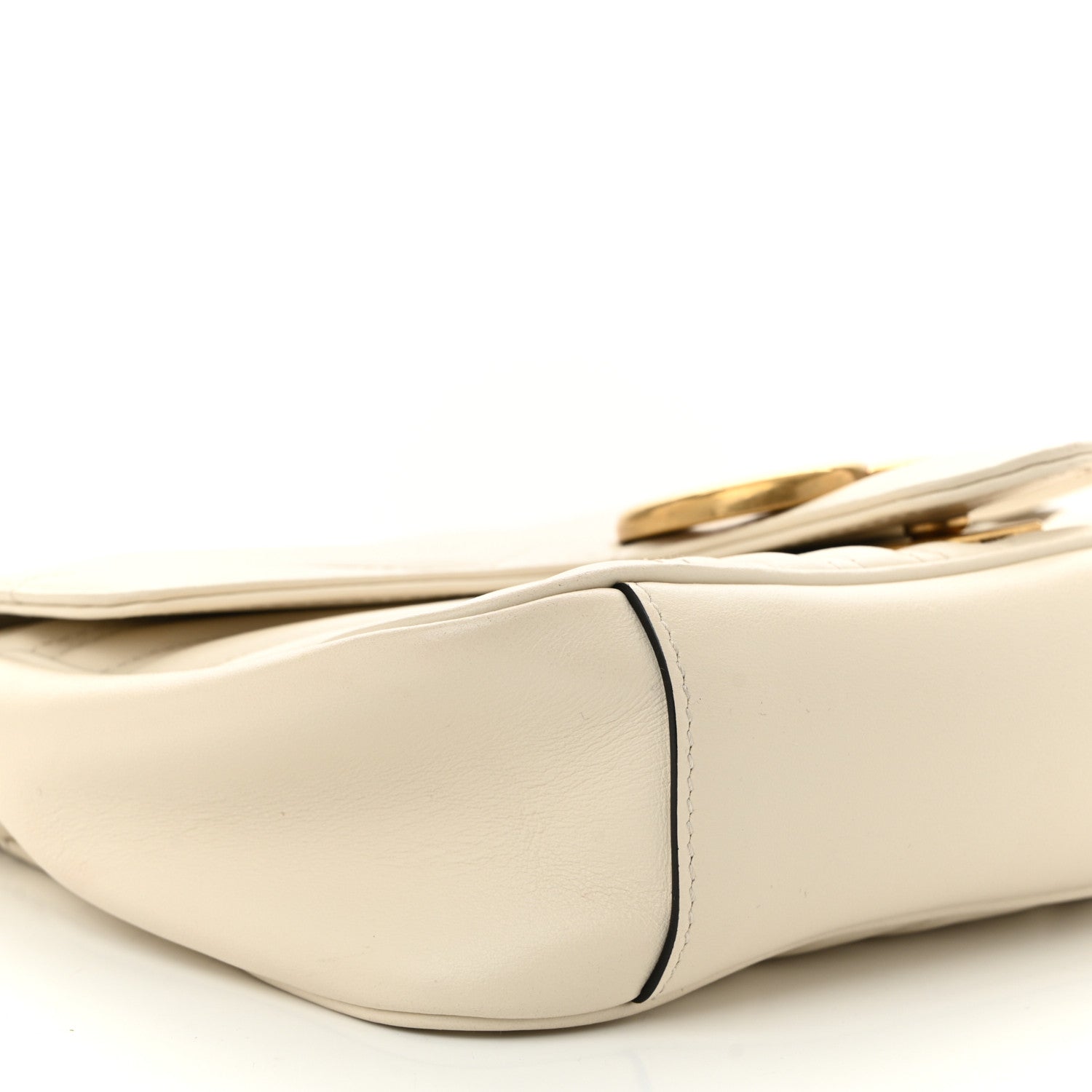 Gucci Calfskin Matelasse Small GG Marmont Shoulder Bag White 9 of 11