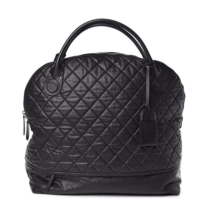 Chanel Coated Canvas Quilted Large Garment Travel Bag Black 1 of 10