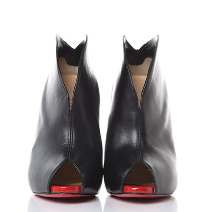 Christian Louboutin Shiny Calfskin Chester Fille 120 Ankle Bootie 38.5 Black 2 of 9