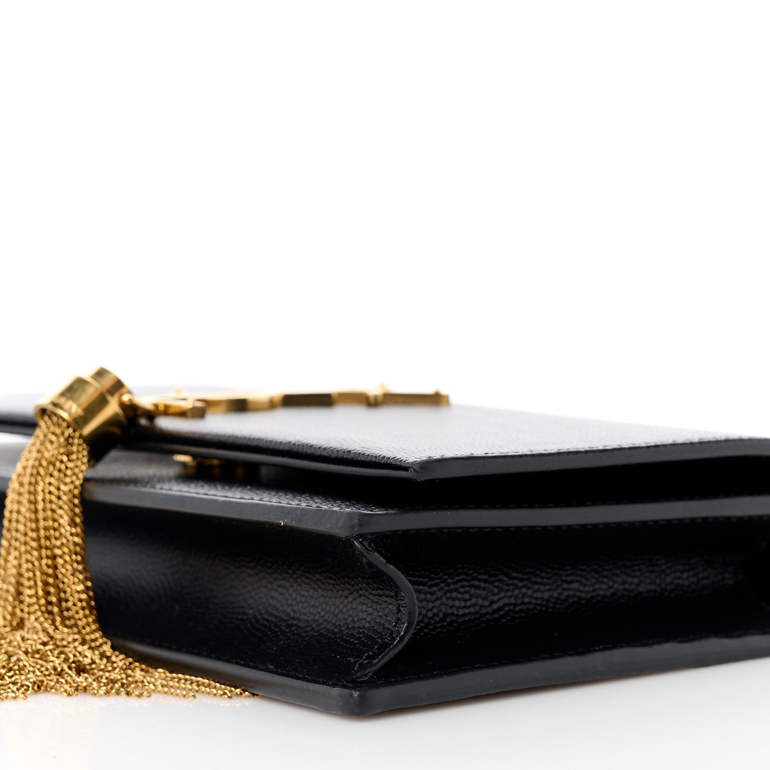 Saint Laurent Grain De Poudre Classic Monogram Kate Tassel Chain Wallet Black 9 of 9