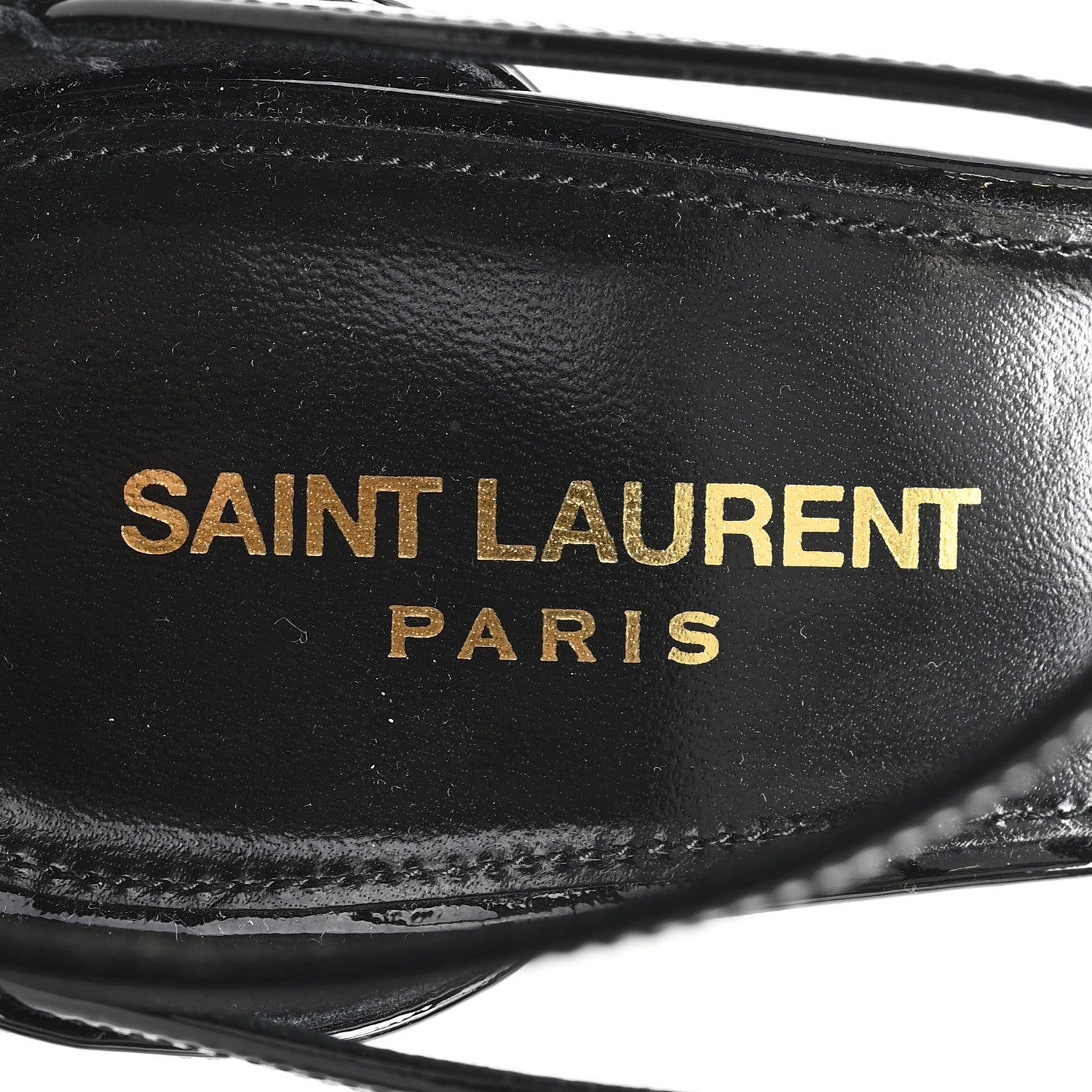Saint Laurent Patent Cassandra 100 Ankle Strap Sandals 41 Black 8 of 10