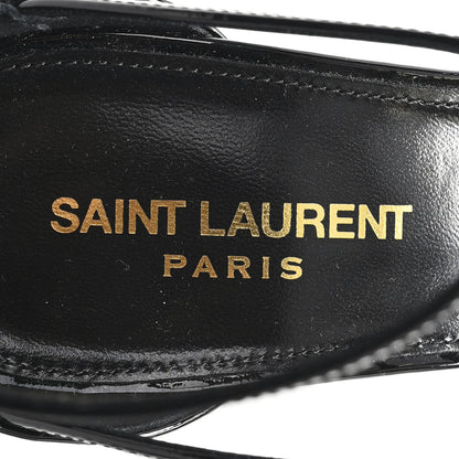 Saint Laurent Patent Cassandra 100 Ankle Strap Sandals 41 Black 8 of 10