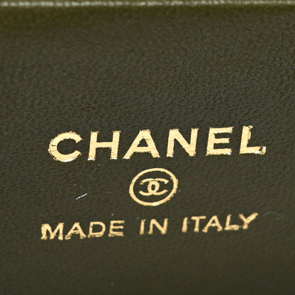 Chanel Lambskin Quilted Pick Me Up Vanity Case Khaki 6 of 10