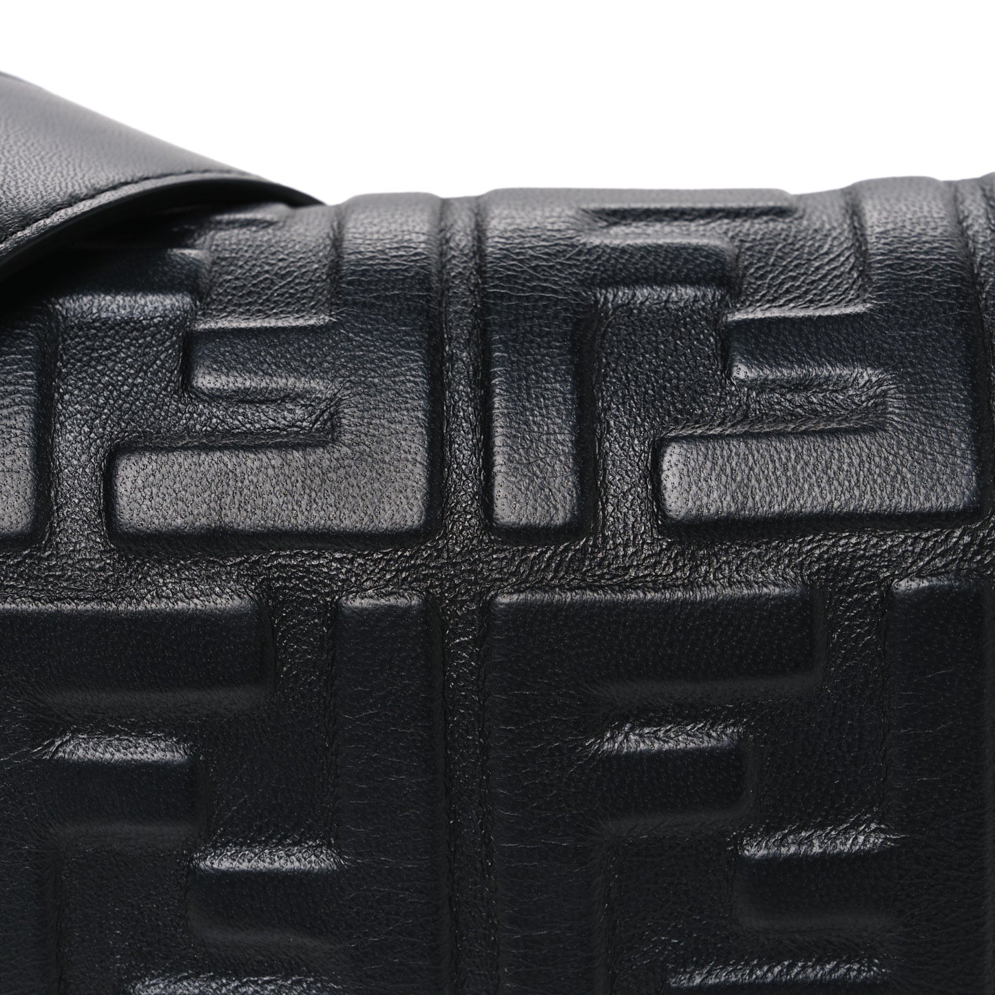 Nappa FF 1974 Embossed Baguette Black