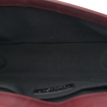 Chanel Calfskin Quilted Double Stitched Medium Boy Flap Burgundy 5 of 11
