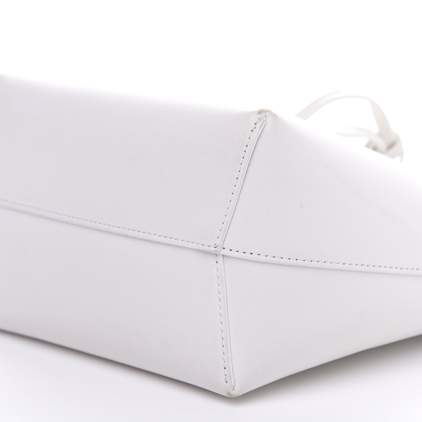 Calfskin Mini Bucket Bag White