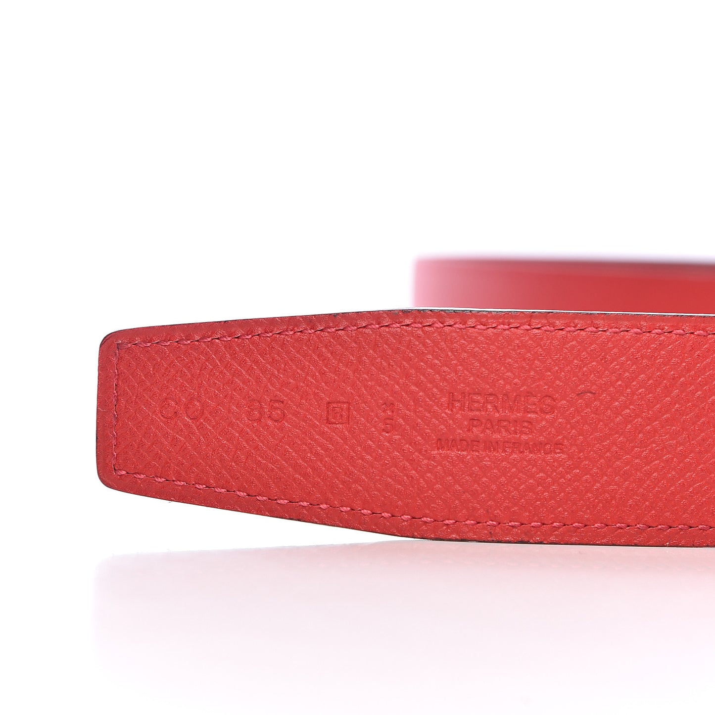 Swift Epsom 32mm H Belt 85 Rouge Casaque Rouge H