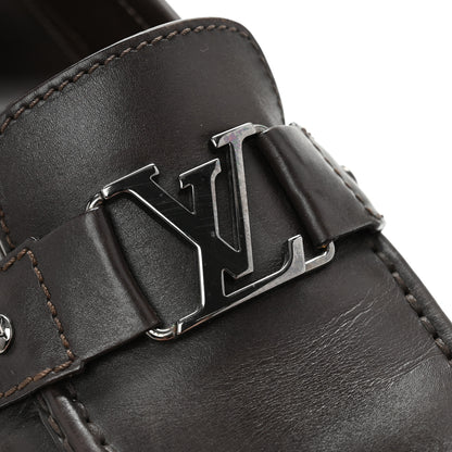 Louis Vuitton Calfskin Mens Monte Carlo Shoe Moccasin Loafers 10.5 Brown 9 of 10