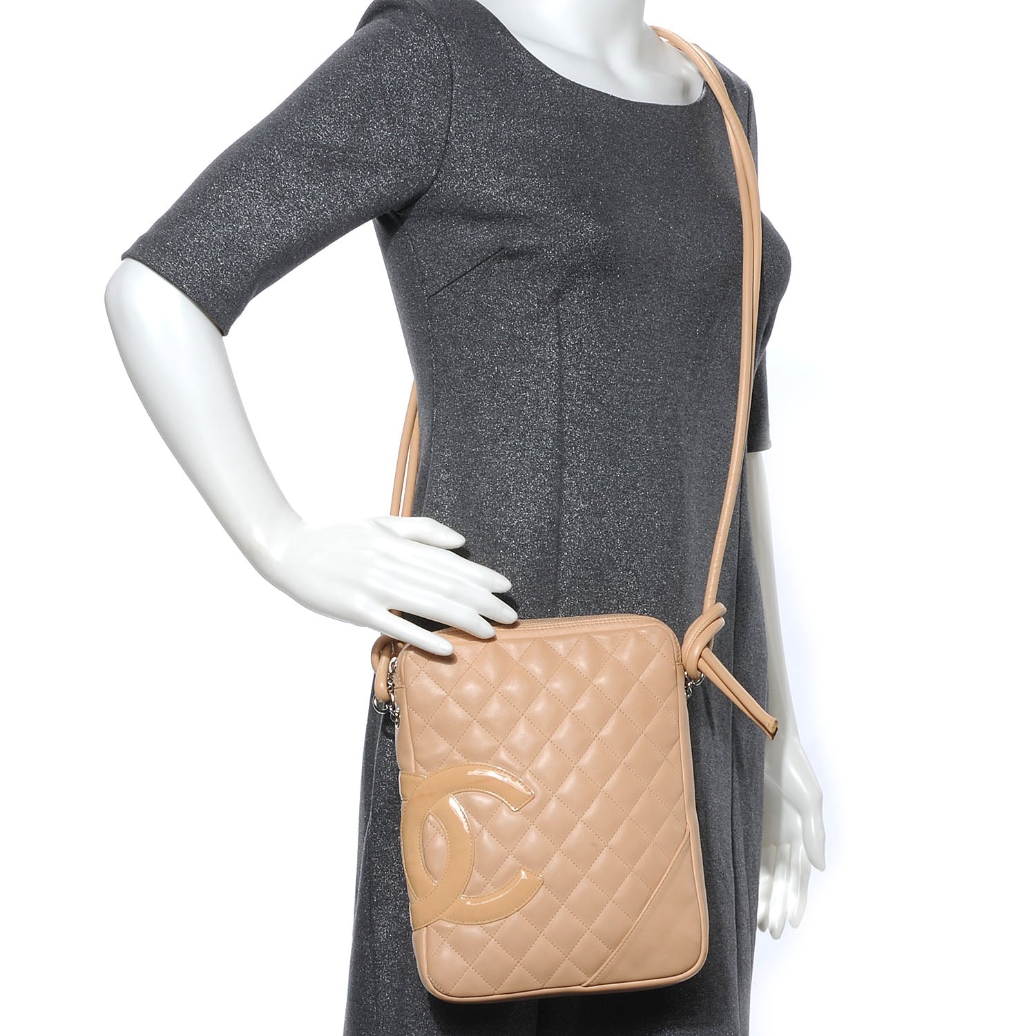 Chanel Leather Cambon Messenger Beige 2 of 9