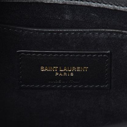 Saint Laurent Smooth Calfskin Small Classic Monogram Kate Tassel Satchel Black 8 of 11
