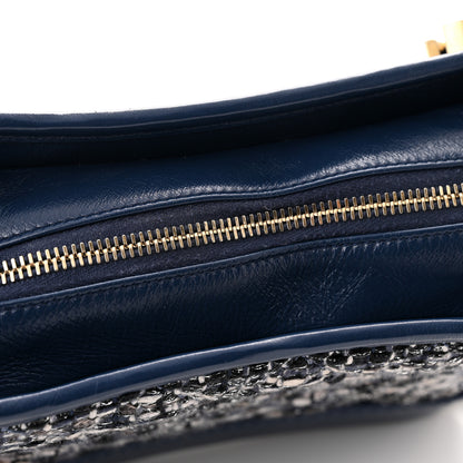 Chanel Tweed Calfskin Small Gabrielle Hobo Blue 10 of 10