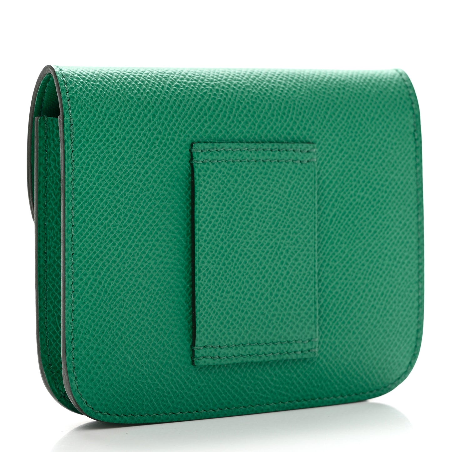 Epsom Enamel Constance Slim Wallet Vert Jade Bleu Brume