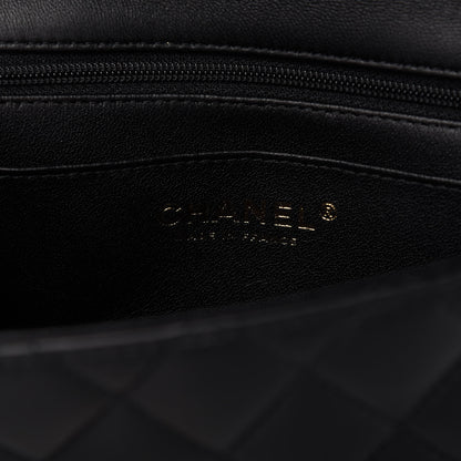 Chanel Lambskin Quilted Mini Top Handle Rectangular Flap Black 8 of 10