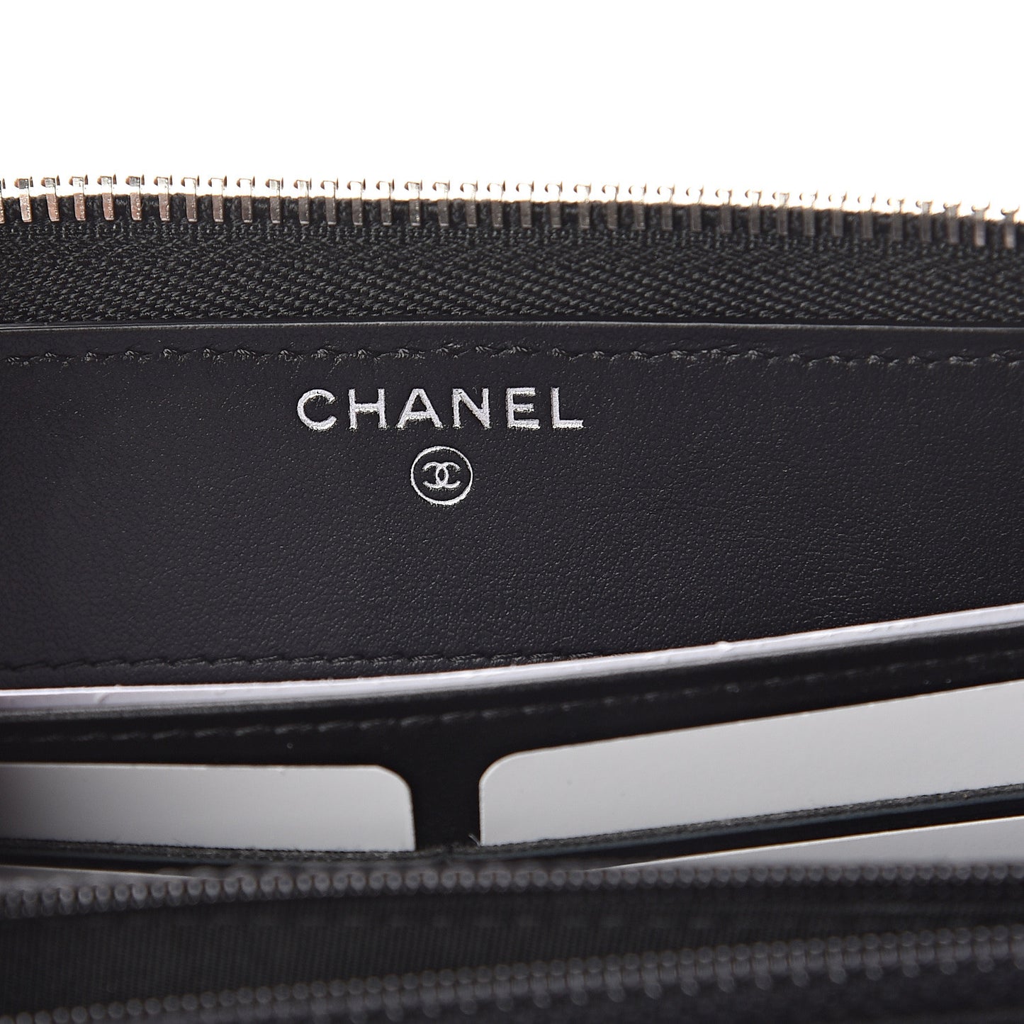 Canvas Studded CC Gusset Zip Around Wallet Black