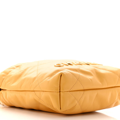 Chanel Shiny Calfskin Quilted Mini Chanel 22 Yellow 9 of 11