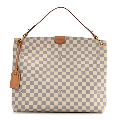 Louis Vuitton Damier Azur Graceful MM Rose Ballerine 1 of 9