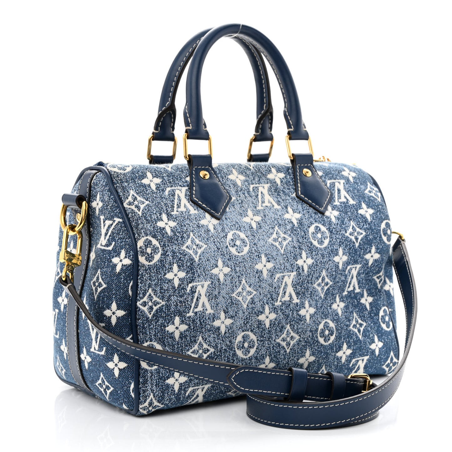 Monogram Jacquard Denim Speedy Bandouliere 25 Bleu