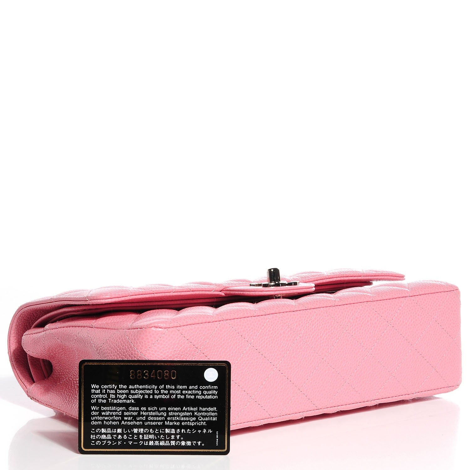 Chanel Caviar Quilted Medium Double Flap Pink 9 of 9