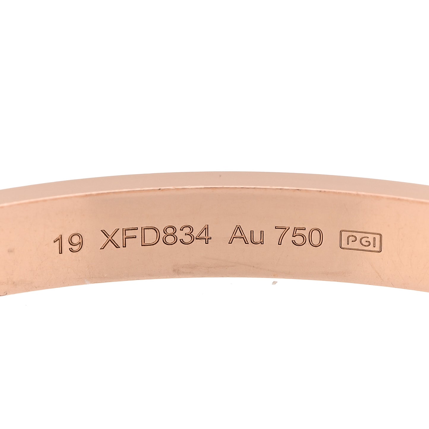 18K Pink Gold 4 Diamond LOVE Bracelet 19